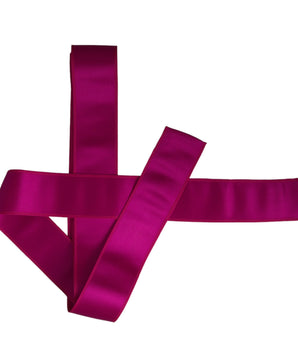 Dolce & Gabbana Fuchsia Pink Silk Waist Women Belt