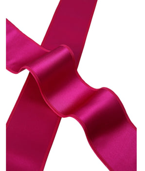 Dolce & Gabbana Fuchsia Pink Silk Waist Women Belt