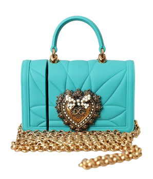 Dolce & Gabbana Turquoise Silicone Devotion Heart Cover Bag Airpods Case