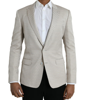 Dolce & Gabbana Beige MARTINI Single Breasted Coat Blazer