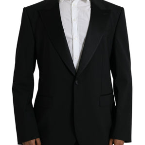 Dolce & Gabbana Black SICILIA Single Breasted Coat Blazer