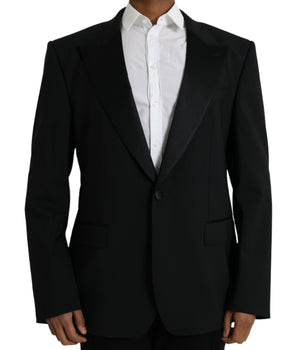 Dolce &amp; Gabbana Black SICILIA Single Breasted Coat Blazer