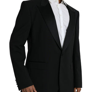 Dolce &amp; Gabbana Black SICILIA Single Breasted Coat Blazer