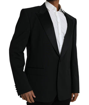 Dolce &amp; Gabbana Black SICILIA Single Breasted Coat Blazer