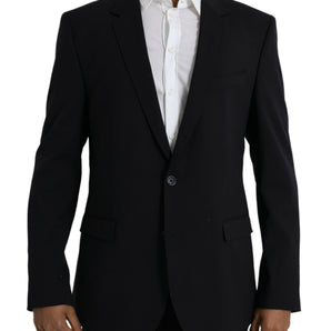 Dolce & Gabbana Black MARTINI Single Breasted Coat Blazer