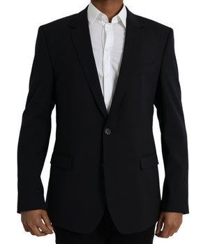 Dolce & Gabbana Black MARTINI Single Breasted Coat Blazer