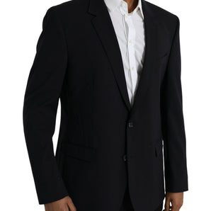 Dolce &amp; Gabbana Black MARTINI Single Breasted Coat Blazer