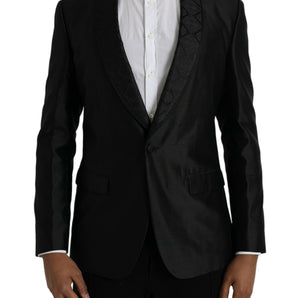 Dolce &amp; Gabbana Black MARTINI Single Breasted Coat Blazer