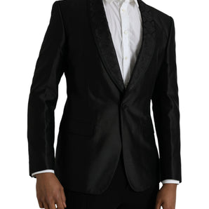 Dolce &amp; Gabbana Black MARTINI Single Breasted Coat Blazer