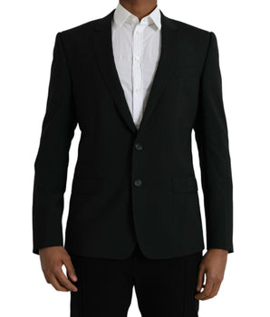 Dolce & Gabbana Blue GOLD Notch Single Breasted Coat Blazer