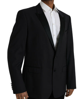 Dolce & Gabbana Blue MARTINI Single Breasted Coat Blazer