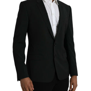 Dolce &amp; Gabbana Blazer de botonadura sencilla con chal MARTINI azul