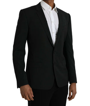 Dolce & Gabbana Blue MARTINI Shawl Single Breasted Blazer