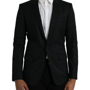 Dolce &amp; Gabbana Black Wool MARTINI Single Breasted Blazer