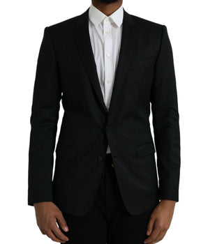 Dolce & Gabbana Black Wool MARTINI Single Breasted Blazer