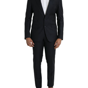 Dolce &amp; Gabbana Dark Blue Wool NAPOLI Formal 2 Piece Suit