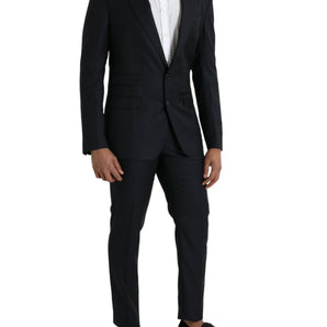 Dolce &amp; Gabbana Dark Blue Wool NAPOLI Formal 2 Piece Suit