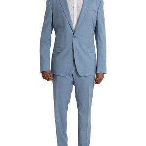 Dolce & Gabbana Light Blue Polyester MARTINI Formal 2 Piece Suit