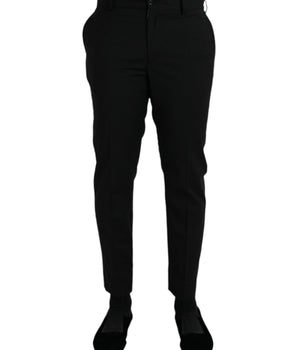 Dolce & Gabbana Black Wool SlimFit Dress Formal Pants