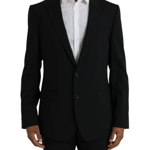 Dolce &amp; Gabbana Black MARTINI Wool Formal 2 Piece Suit