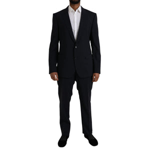 Dolce &amp; Gabbana Blue MARTINI Wool Formal 2 Piece Suit