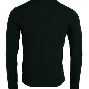 Dolce &amp; Gabbana Dark Green Crown Crew Neck Pullover Sweater