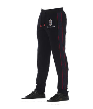Trussardi Black Cotton Men Sports Pants