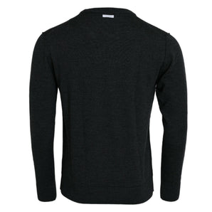 Dolce &amp; Gabbana Dark Gray Wool Crew Neck Pullover Sweater