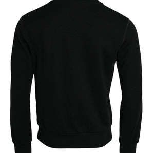 Dolce &amp; Gabbana Black Cotton Long Sleeves Sweatshirt Sweater