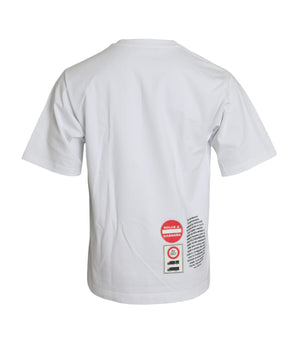 Dolce & Gabbana White Amor Heart Cotton Crewneck Short Sleeve T-shirt