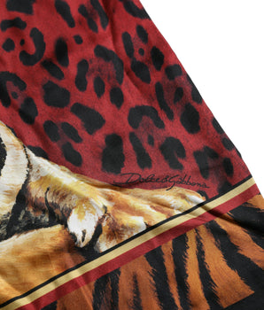 Dolce & Gabbana Multicolor Tiger Print Cotton Short Sleeves T-shirt