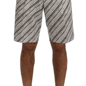 Dolce & Gabbana Elegant Striped Cotton-Linen Shorts