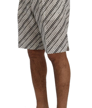 Dolce & Gabbana Elegant Striped Cotton-Linen Shorts Dolce & Gabbana 