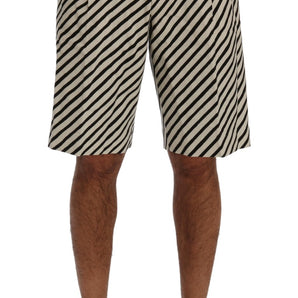 Dolce &amp; Gabbana Striped Hemp Casual Shorts