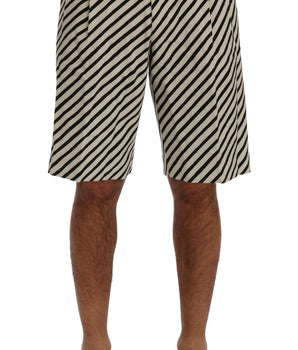 Dolce & Gabbana Striped Hemp Casual Shorts Dolce & Gabbana 