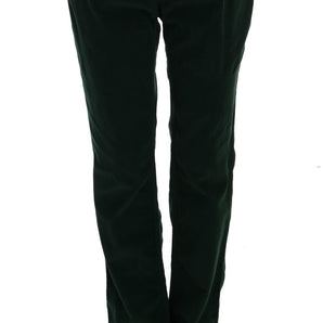 Dolce &amp; Gabbana Elegant Green Cotton Blend Trousers