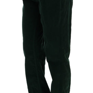 Dolce &amp; Gabbana Elegant Green Cotton Blend Trousers