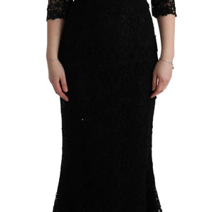 Dolce &amp; Gabbana Elegante vestido tubo negro con forro de seda