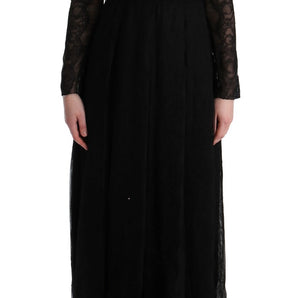 Dolce & Gabbana Elegant Black Sheath Long Sleeve Dress