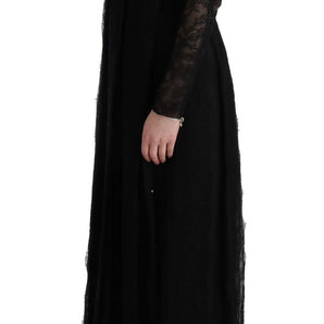 Dolce & Gabbana Elegant Black Sheath Long Sleeve Dress