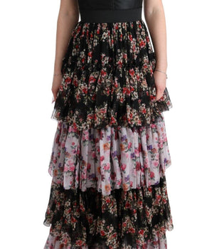 Dolce & Gabbana Elegant Floral Shift Dress in Multicolor Silk Blend Dolce & Gabbana 