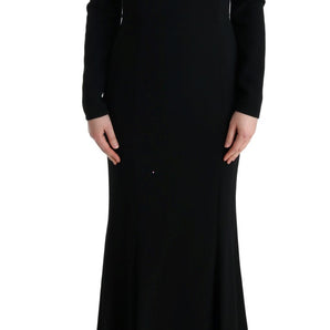 Dolce &amp; Gabbana Elegant Full Length Sheath Gown in Black