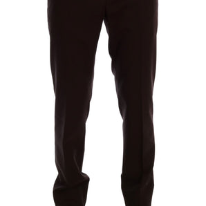 Dolce & Gabbana Elegant Slim Fit Formal Trousers in Purple