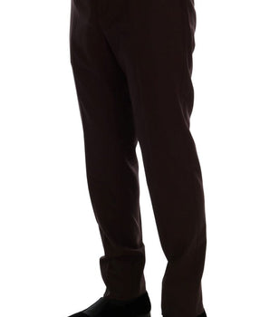 Dolce & Gabbana Elegant Slim Fit Formal Trousers in Purple Dolce & Gabbana 