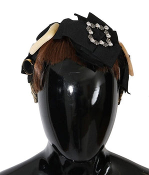 Dolce & Gabbana Clear Crystal Brown Hair Headband Dolce & Gabbana 