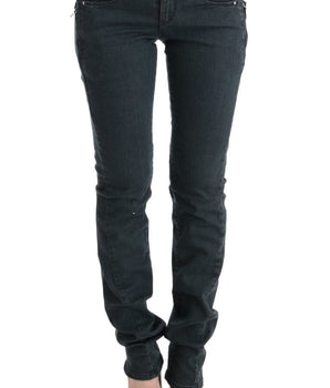 Costume National Gray Cotton Superslim Denim Jeans Costume National 