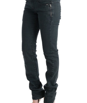 Costume National Gray Cotton Superslim Denim Jeans Costume National 