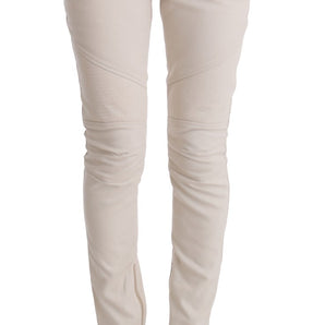 Ermanno Scervino Chic White Slim Fit Denim Treasure