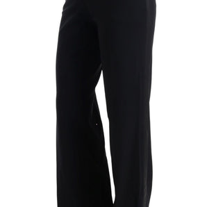 Ermanno Scervino Chic pantalones formales con corte de bota en negro