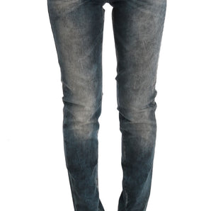 Cavalli Chic Blue Wash Slim Fit Jeans